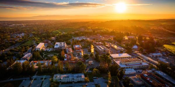 sunset over slac